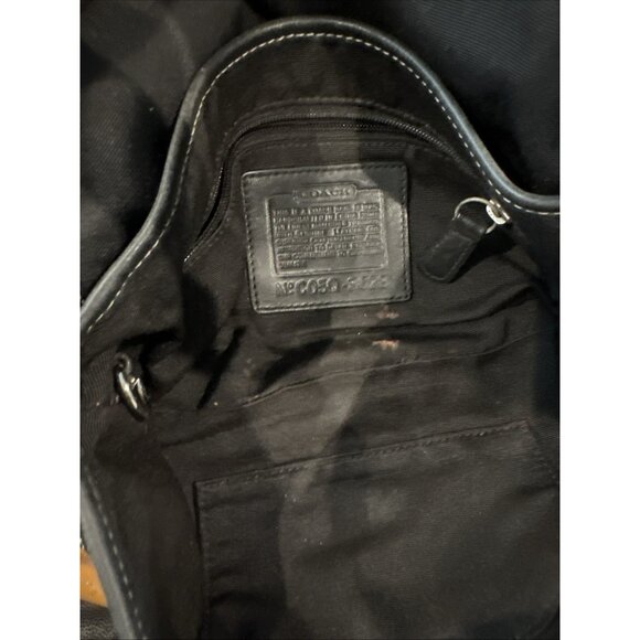 DAMAGED - COACH Soho Black Shoulder Bag Leather Canvas Archive Purse Y2K 3628 - Picture 12 of 12
